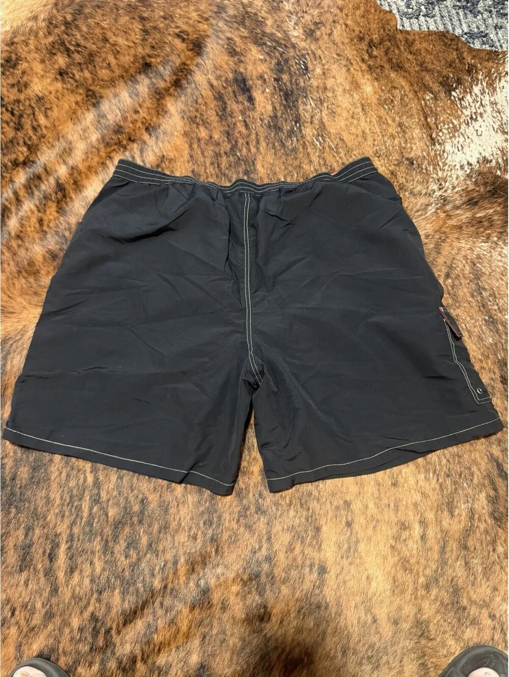 POLO RALPH LAUREN Mens Solid Black Board Swim Shorts Trunks - Sz 4XB 54-56 Sz